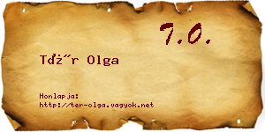 Tér Olga névjegykártya